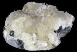 Calcite Crystal Cluster on Green Fluorite - China #138702-1